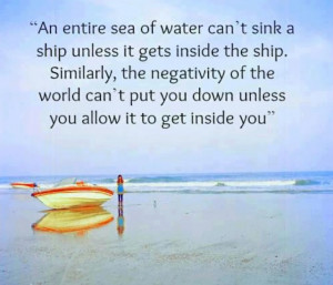 can't sink a ship...