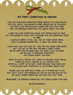 First Christmas in Heaven
