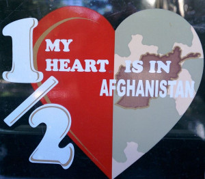 ... is in Afghanistan-window cling my husband gave me before he deployed