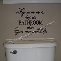 MY AIM Bathroom Wall Quote-My Aim,bathroom wall quote,bathroom wall ...