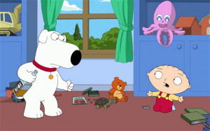 Brian and Stewie in American sitcom Family Guy Photo: 20thC.Fox ...