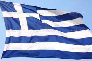 Greek Flag Waving