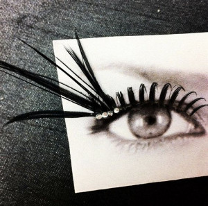 ... Black Spikes & Shine Feather False Eyelashes by CatsMeow1940 just $18