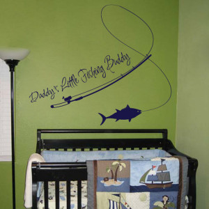 Daddy's Little Fishing Buddy - Quotes - Wall Decals