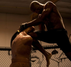 Picture: Anderson Silva training on flying knee