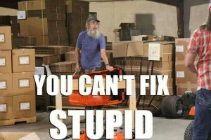 You can't fix stupid
