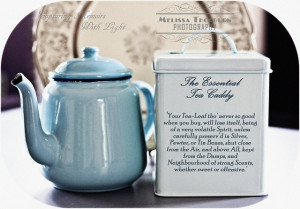 Tea Caddy with quote