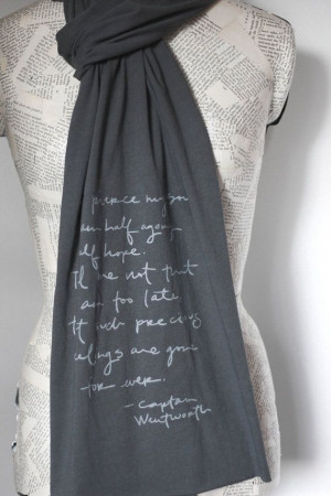 Persuasion Captain Wentworth Scarf Jane Austen by Brookish, $22.00