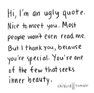 Hi, I'm an ugly quote.