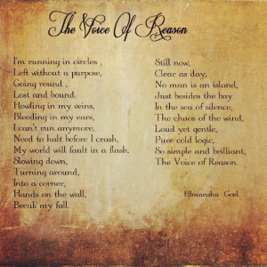 The Voice of Reason #poem, #poetry, #poet, #quotes, #writing.