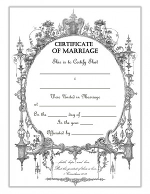 Printable Keepsake Marriage Certificates Pictures Picture