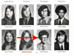 David Tepper in the 1975 Peabody High School (Pittsburgh) yearbook. He ...