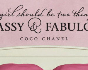 Wall Vinyl Quote - Classy & Fabulou s - Coco Chanel Quote ...