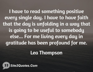 Positive Quotes - Lea Thompson