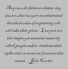 John Curtin, speaking at the American Bar Association's annual meeting ...