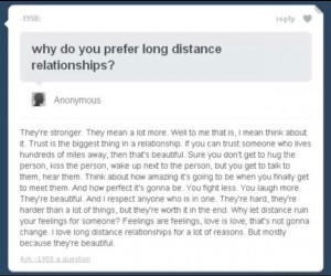 Long distance relationships