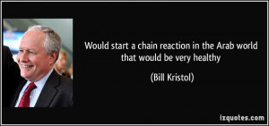 would start a chain reaction in the Arab world that would be very ...