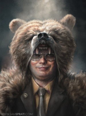 ... best: Rainn Wilson aka The Office’s Dwight Schrute wearing a bear