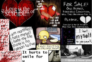... Emo Collage Pon Zi Gir Love Quotes Sad Depressed Along Couple Picture
