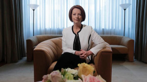 Prime Minister Julia Gillard is interviewed for the AFR in her ...