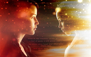 The Hunger Games The Hunger Games Wallpaper- Katniss and Rue