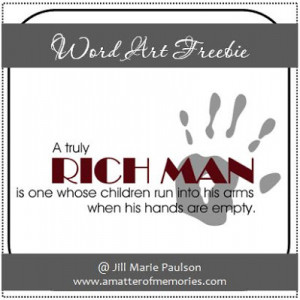WORD ART: Rich Man Quote Word Art