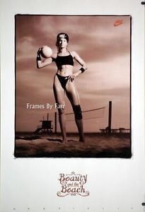 Gabrielle-Reece-Beauty-and-the-Beach-Volleyball-Nike-Poster-Rare-oop