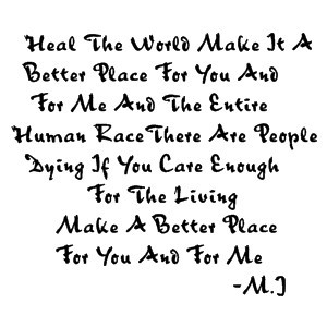 Heal the world lyrics [Quote] By Angelica