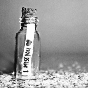 Love note in a bottle