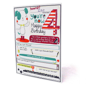 Related 4 Years Old Birthday Card Sayings