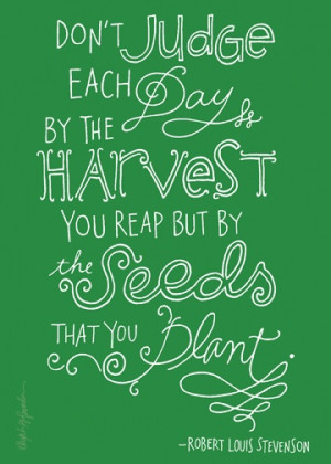 plant seeds every day.