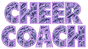 Cheer Coach Zebra Rhinestone Transfer