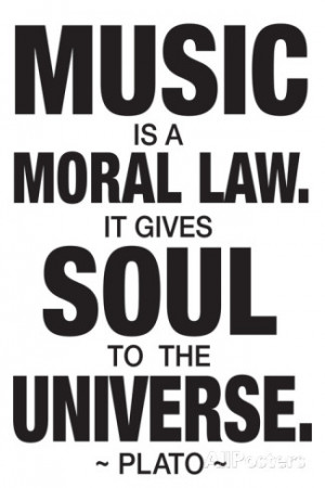 Plato Music Quote Plastic Sign Wall sign