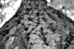 All that is gold does not glitter. ~J.R.R. Tolkien
