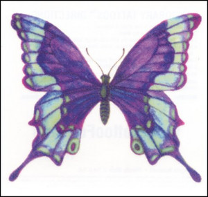 Purple giant butterfly temporary tattoo. Butterflies. Sheet size 5x 5 ...