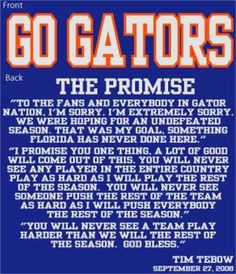 Tim Tebow's Promise and he kept it too! More
