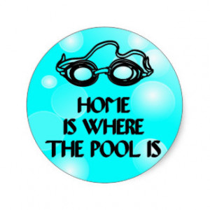 Funny Swim Quote - Round Sticker