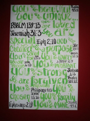 Canvas Art Inspirational Quote Acrylic Painting You are Beautiful ...