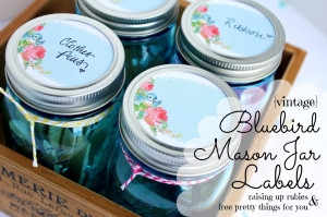 vintage bluebird mason jar labels ... ♥