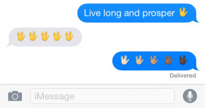 There's a new Vulcan salute emoji: Live long and text