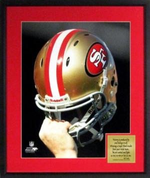 SF 49ers Helmet 11x14 Photo Display with Bill Walsh Quote Plate Framed ...