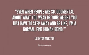 Quotes About People Being Judgemental