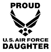 Proud Of Daughter Proud air force daughter decal