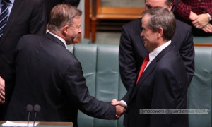 Bill Shorten meets one time leadership rival Anthony Albanese ...