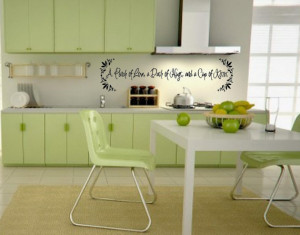 Pinch Of Love Kitchen Quote - Wall Decal - Wall art Sticker - ( Black ...