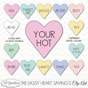 sassy candy heart sayings clipart sassy heart sayings clipart 98 png ...