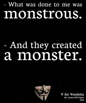 ... monstrous evey hammond and they created a monster v for vendetta 2006