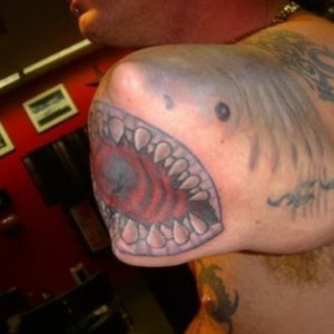 Shark amputee unique jaws clever tattoo uncategorized