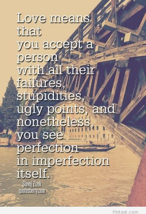 Love imperfections quote