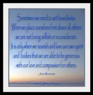 Loving Ourselves & Establishing Real Boundaries